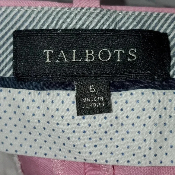 Talbots Womens Curvy Fit Pink Flat Front Size 6 - Picture 9 of 14